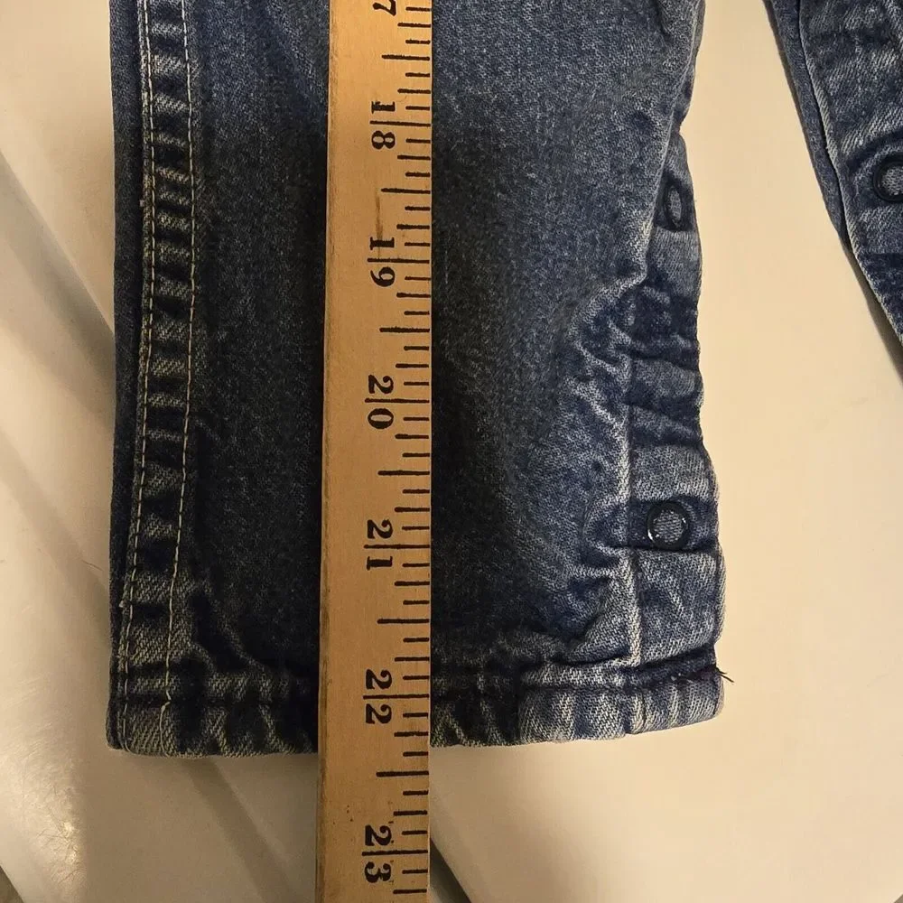 Vintage 80s Oshkosh B'Gosh Baby‎ 6-9m Blue Jean Vestbak Overalls USA